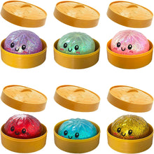 Load image into Gallery viewer, Colorful 6 Styles Glitter Dumpling Glitter Dumpling Squishy with Box Dumplings Sensory Squeeze Toy for Stress Relief Toys-18