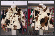 Load image into Gallery viewer, (Copy) Cow Print Fluffy Pullover B/W