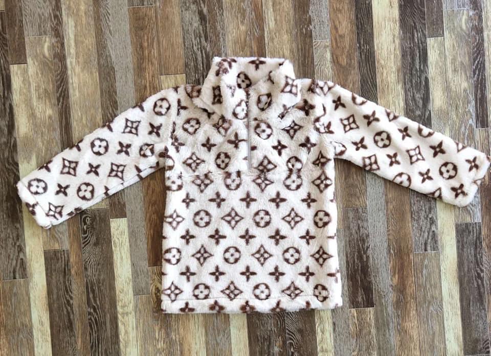 Cream LV Fluffy Pullover – Wicked Woodchuck & Baby Dumpling Boutique