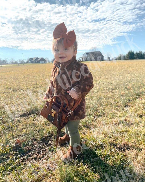 Brown LV Fluffy Pullover