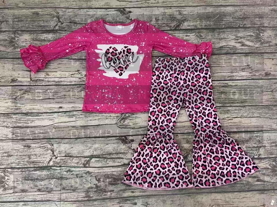 Pink Love Cheetah Set
